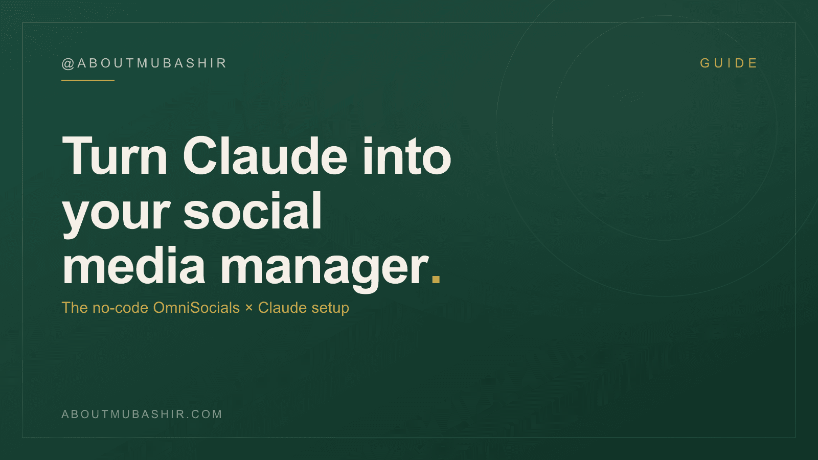 OmniSocial — Claude setup guide cover